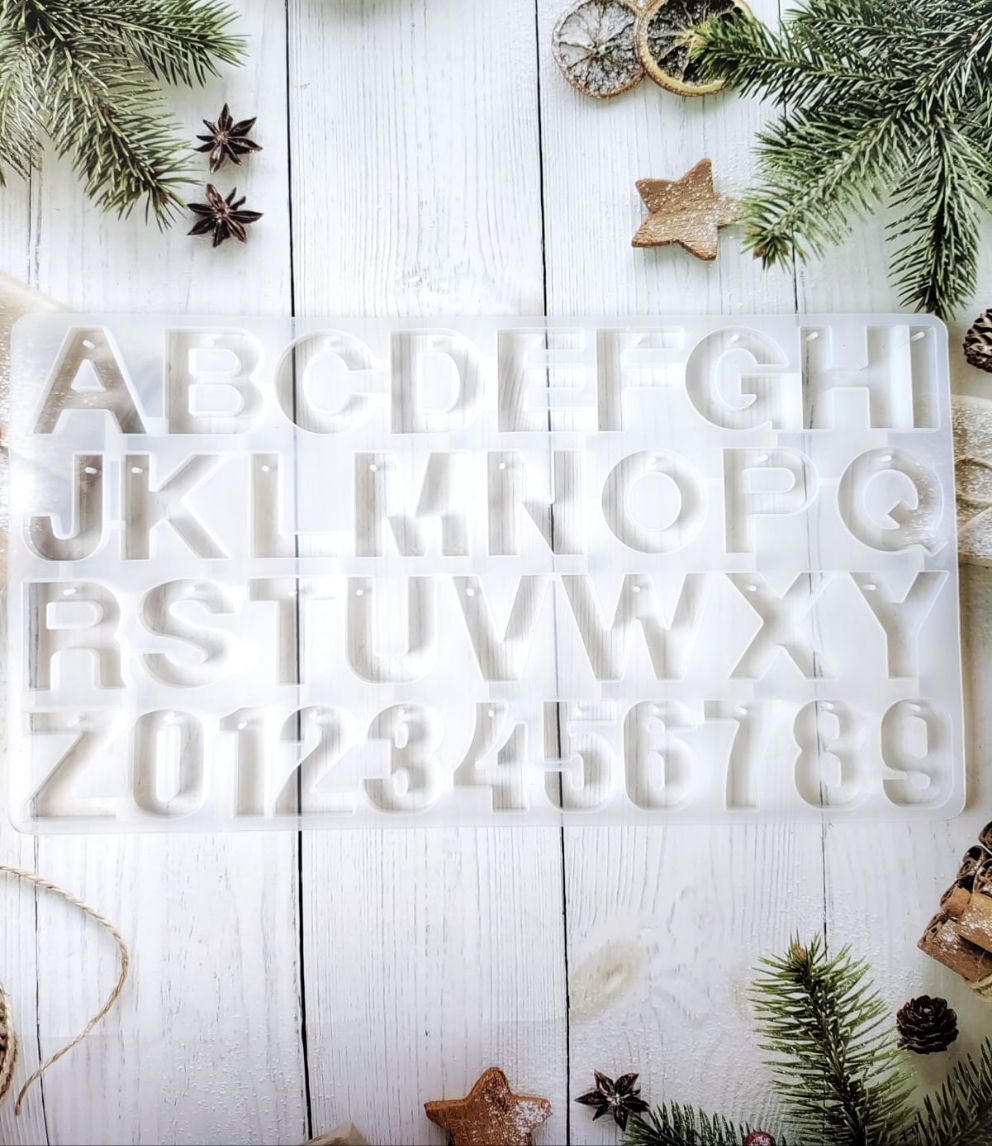 Alphabet Mould front pour with holes