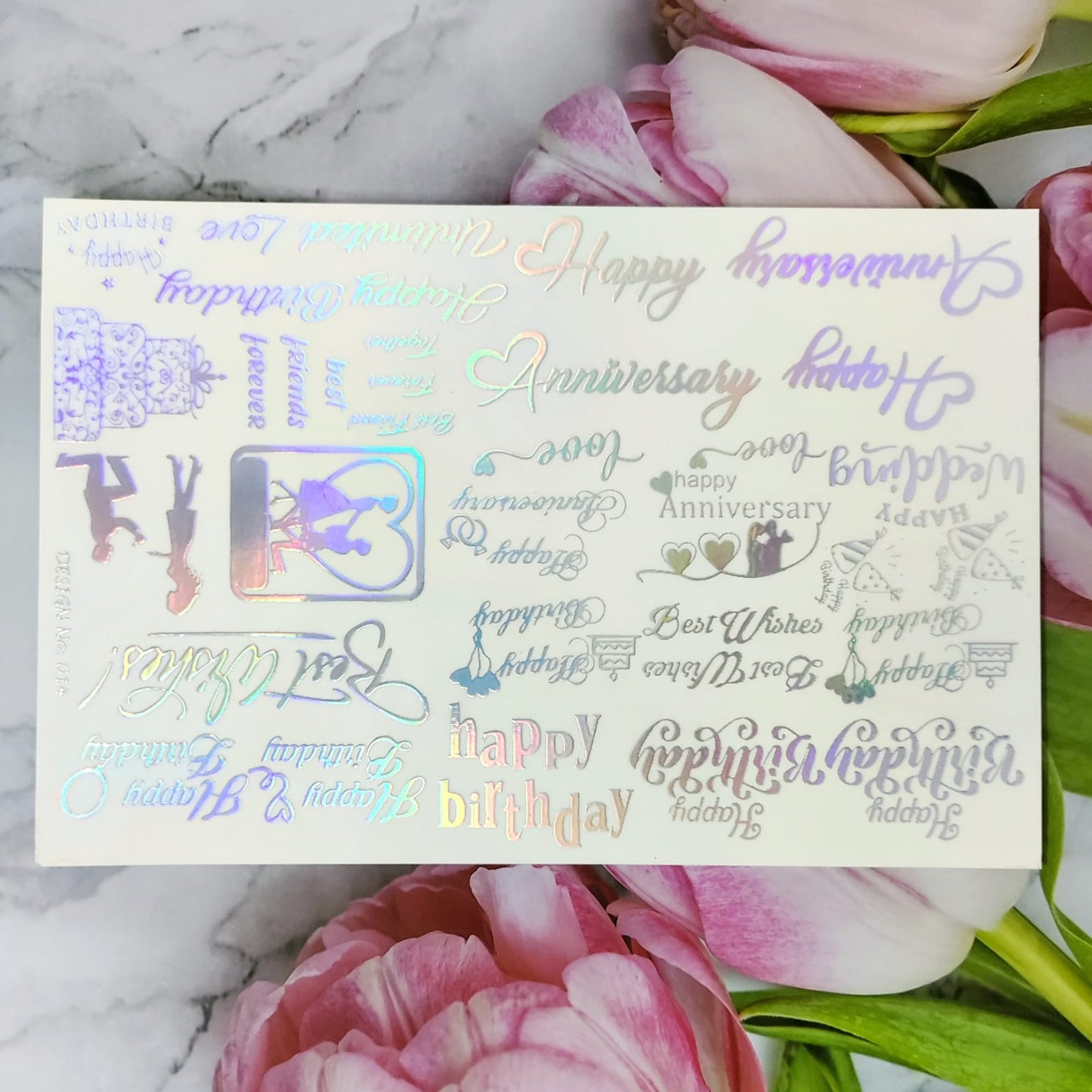 Anniversary Holographic Sticker sheet A5 - 05