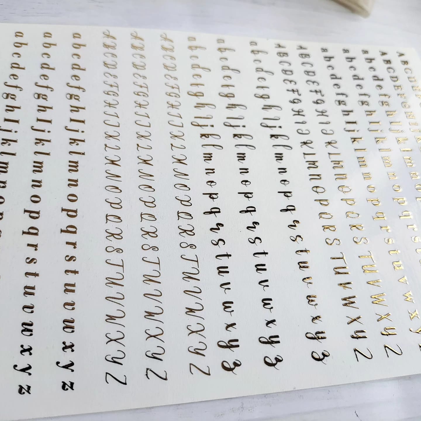 Alphabet Embossed Sticker sheet A5 - D25