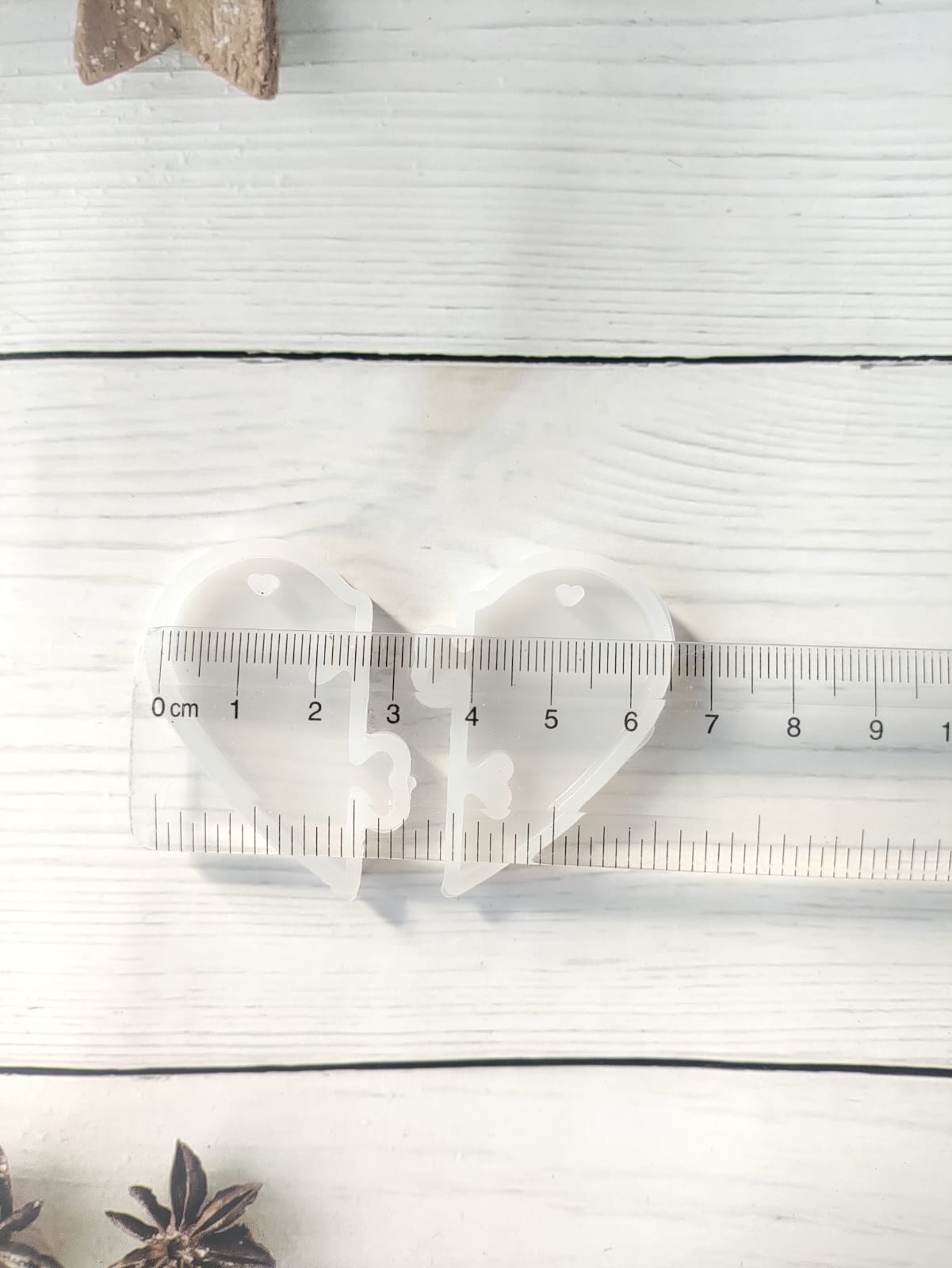 2 pc Heart Keychain mould