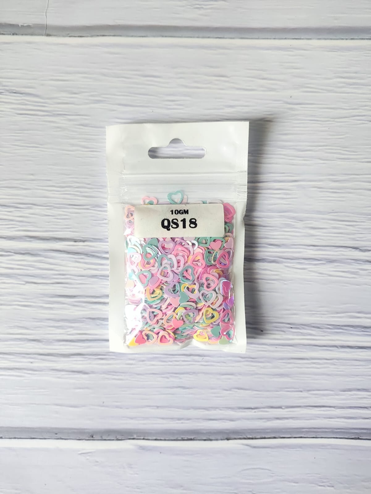 Multi Hollow Heart Sequins - 10g
