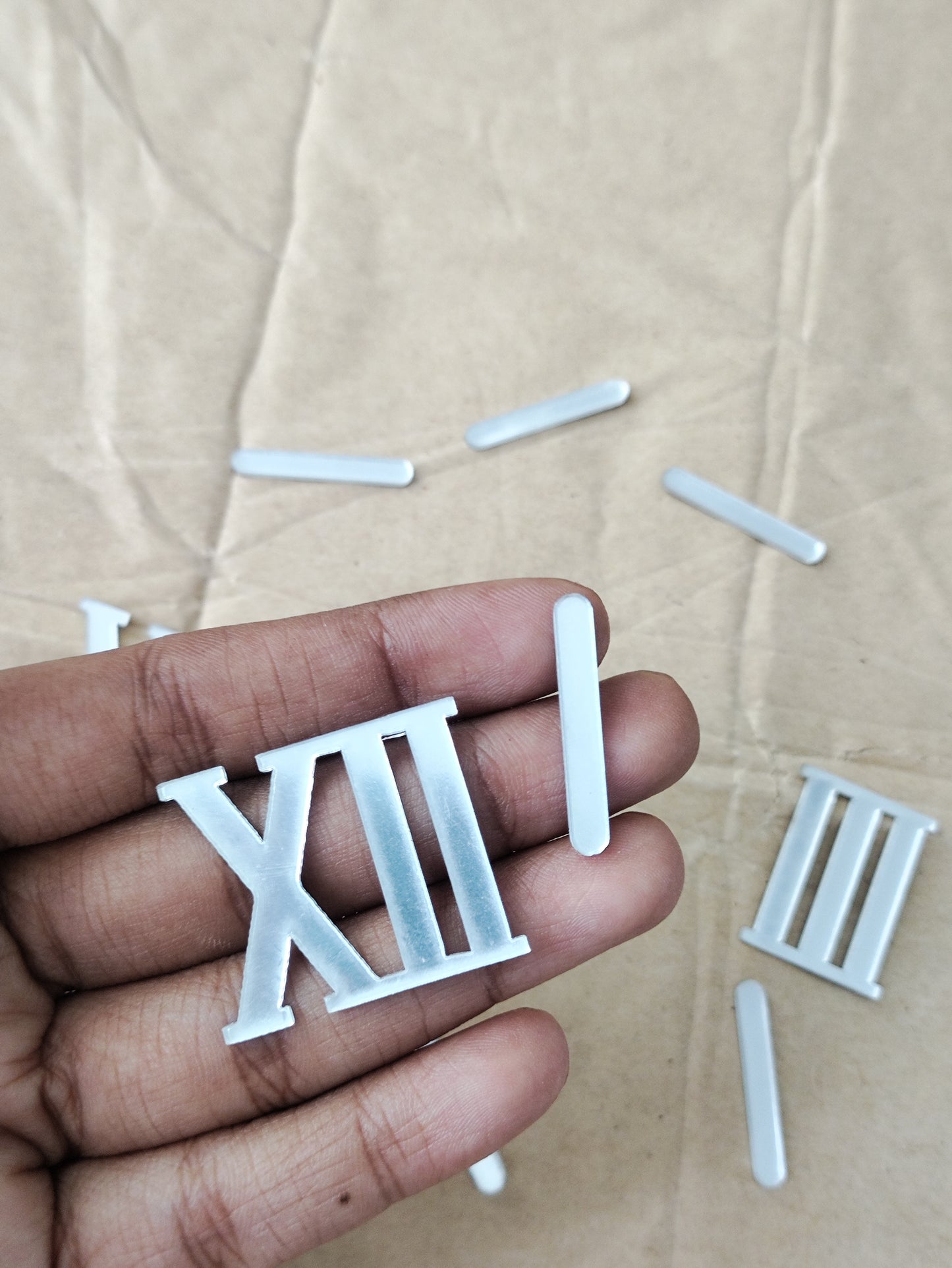 Silver Roman Numbers with Sticks