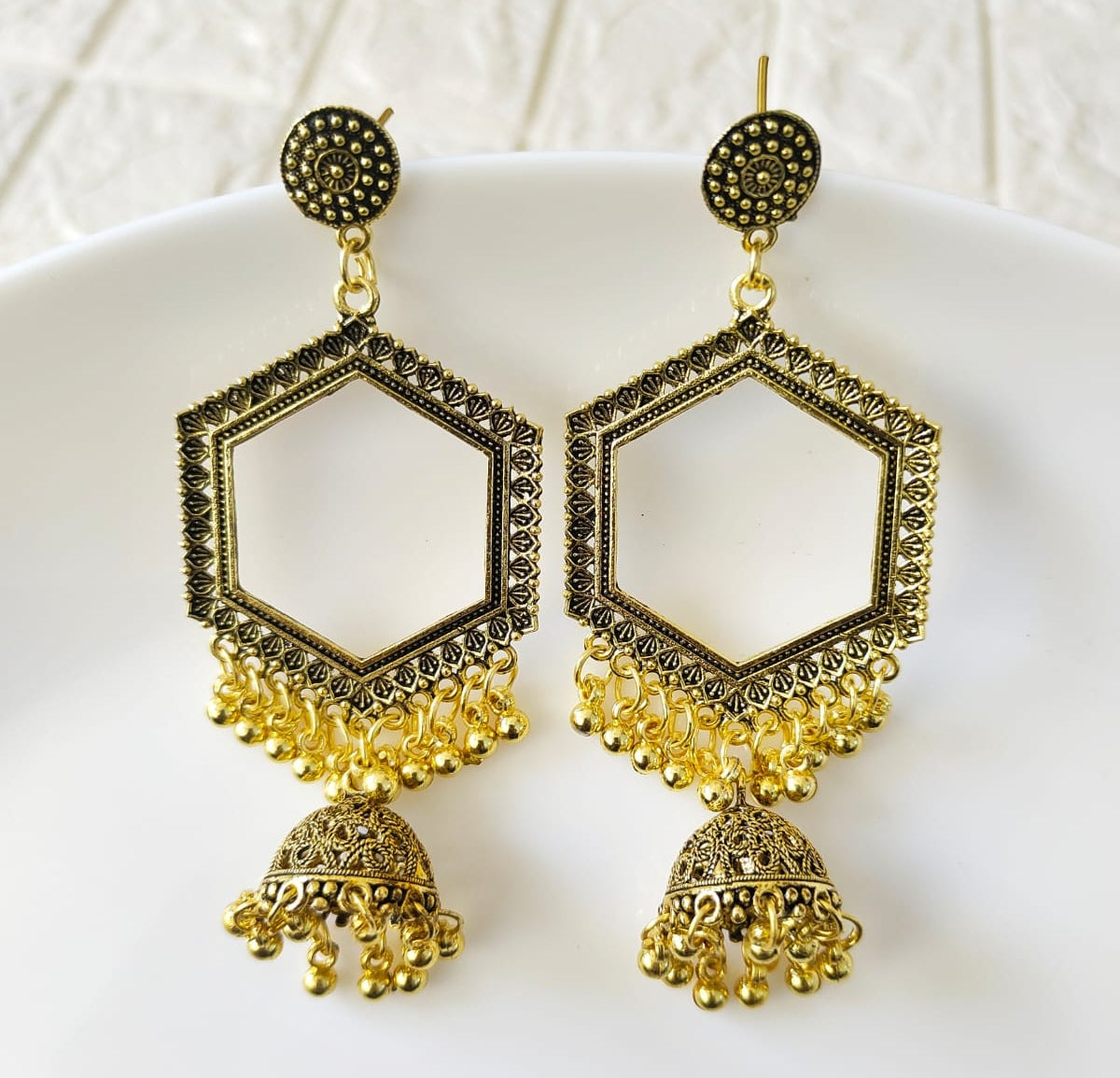 Hexagon Hanging Jhumka Base