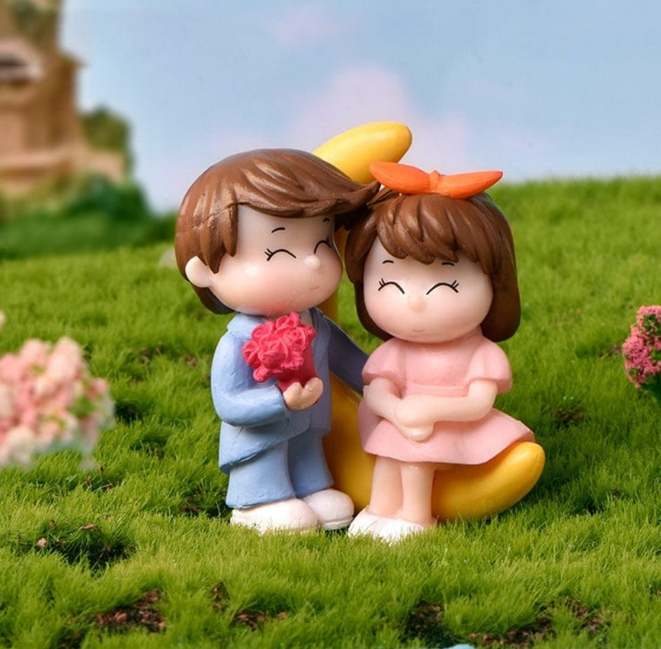 Couple with Moon & Flower Miniature