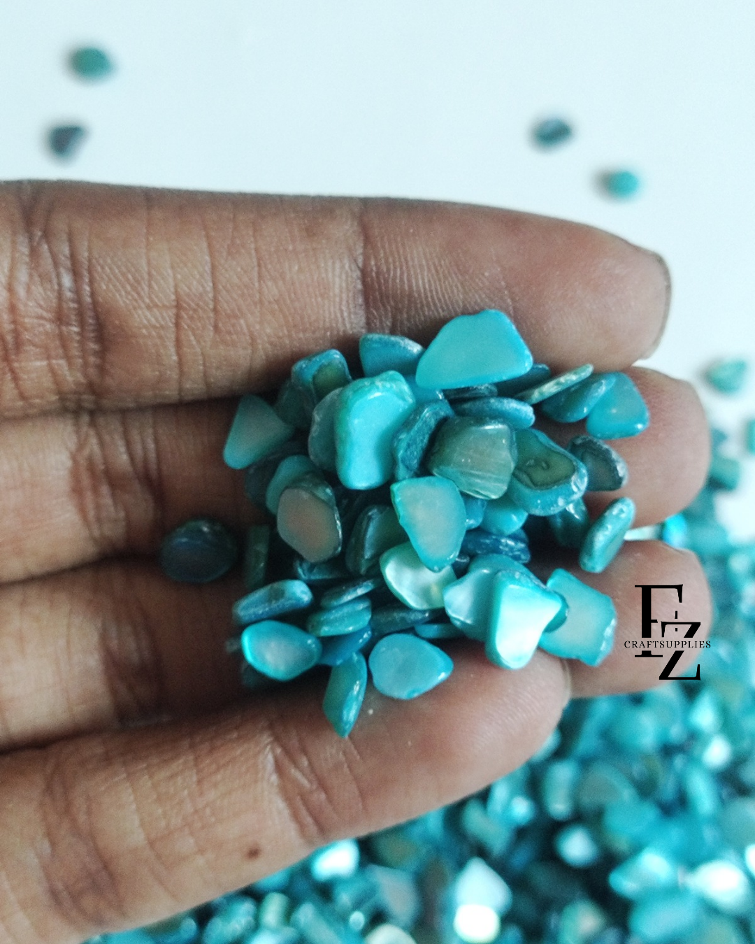Aqua Blue Shell Granules