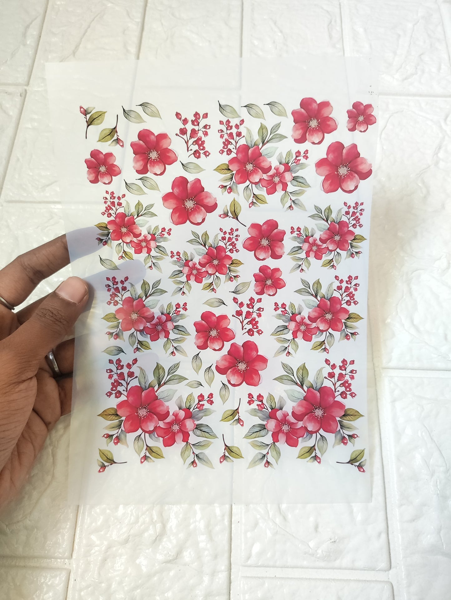 Floral Insert Sheet A5 - D34