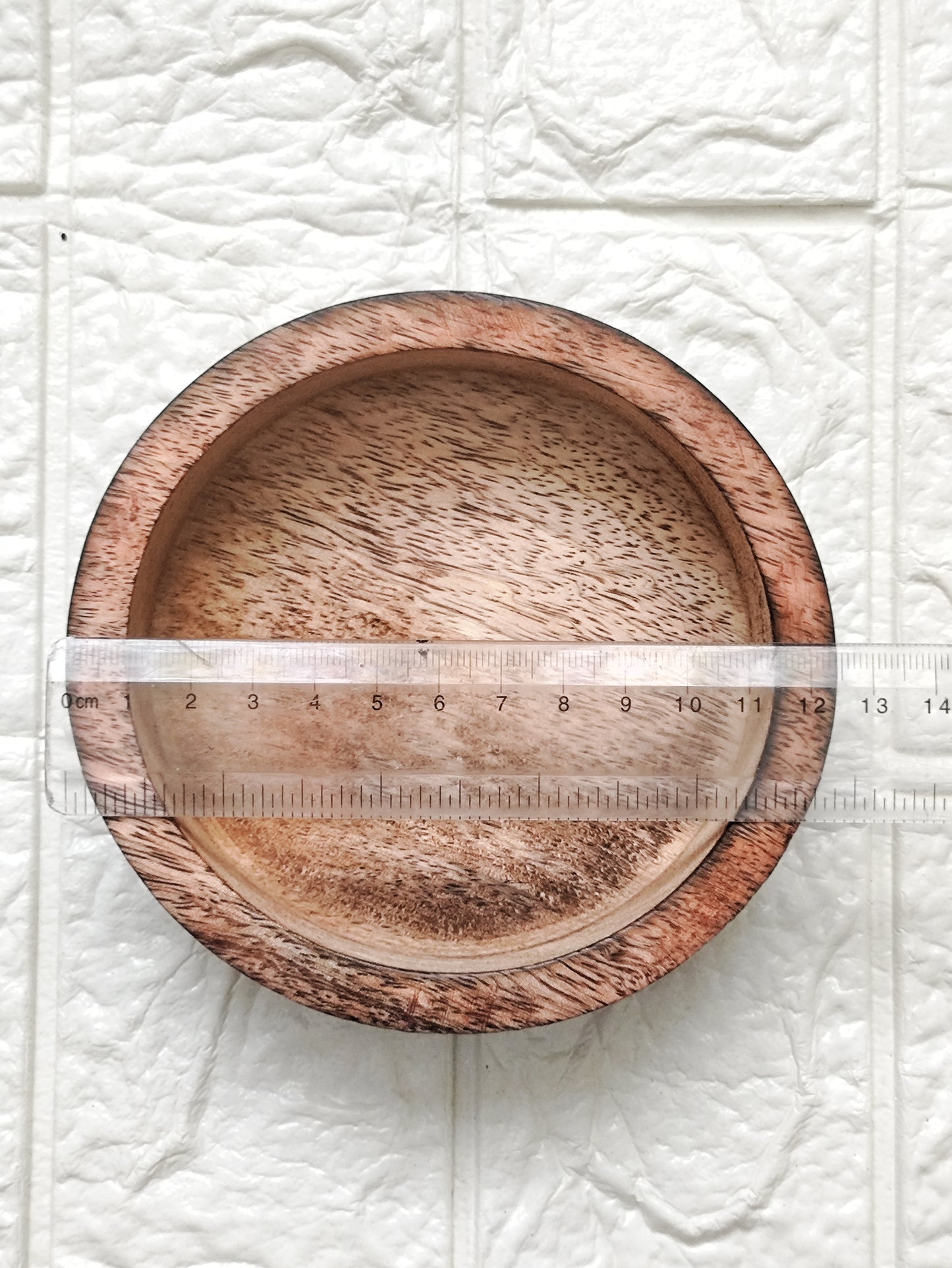 Round Flat Wooden Bowl for Candle Making