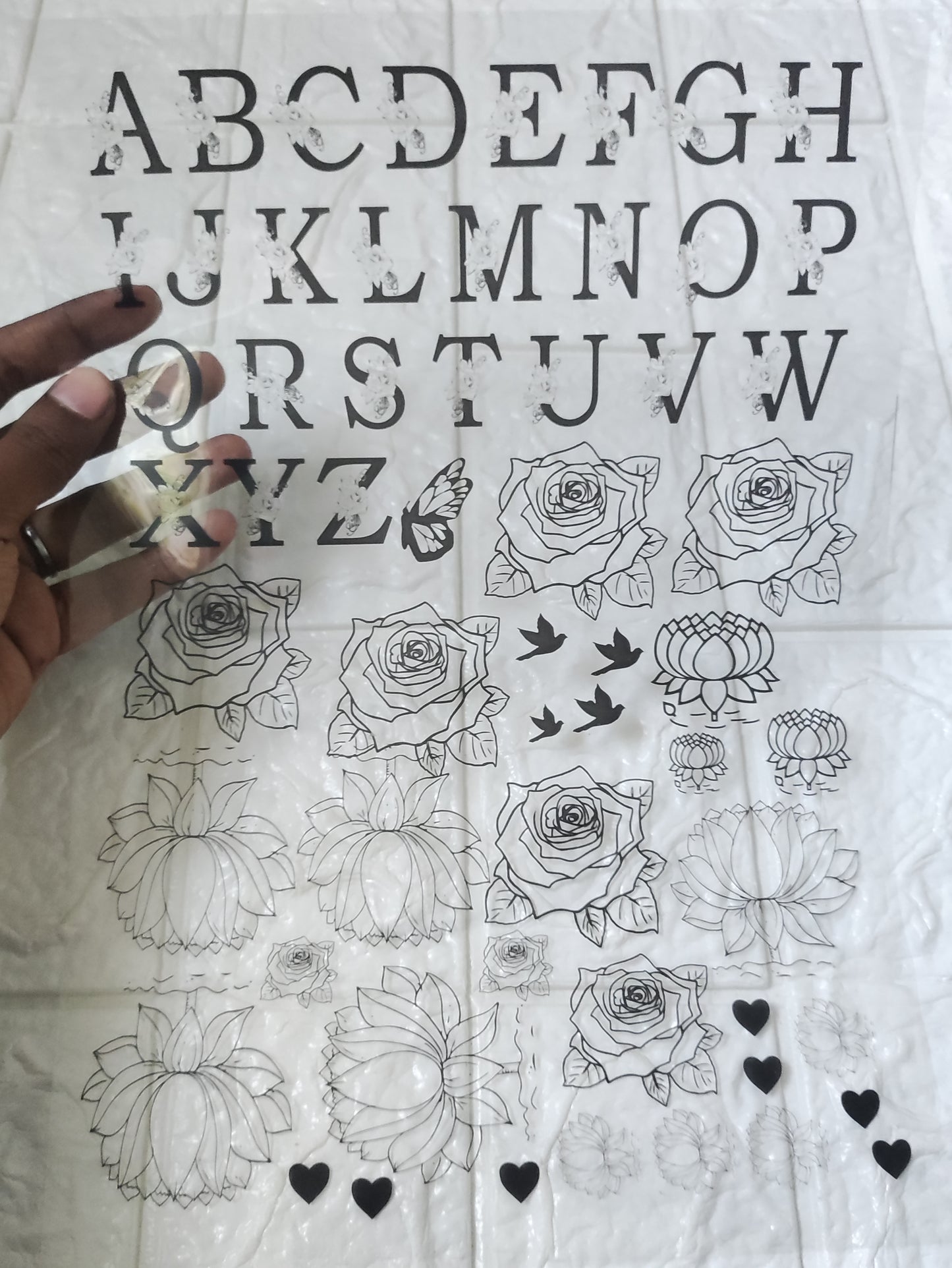 Alphabet OHP/ Transparent Sheet D16