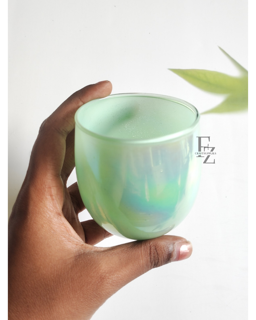 Green Glass for Candles