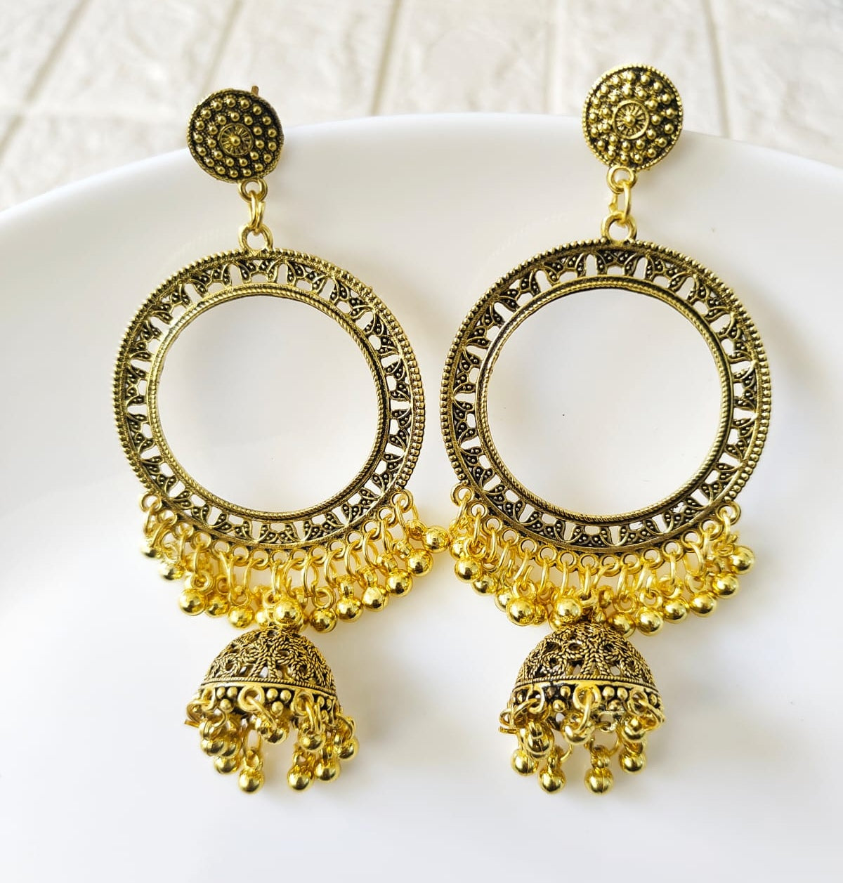 Round Hanging Jhumka Base