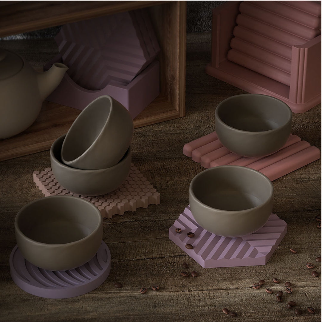 Round Striped Coaster Mould