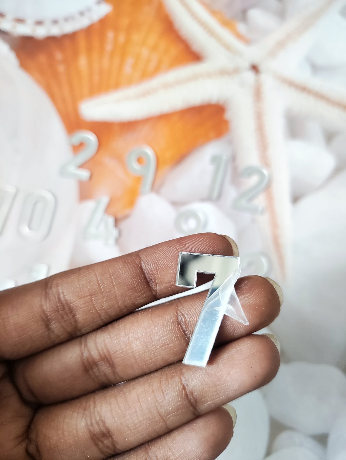 Acrylic Roman Numbers for Clock - Silver