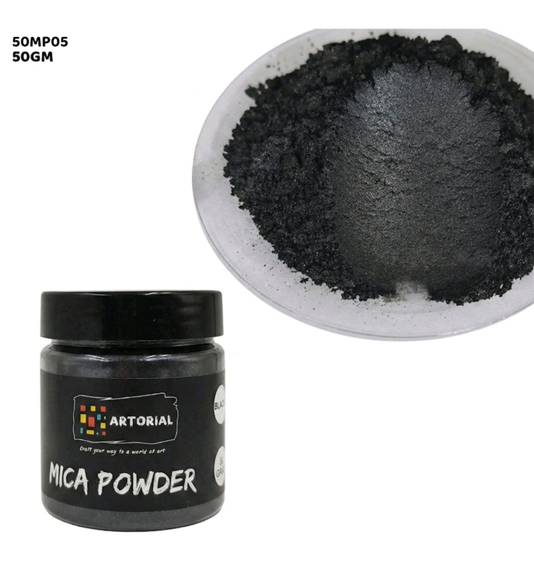 Black Pearl Mica Powder - 50 grams