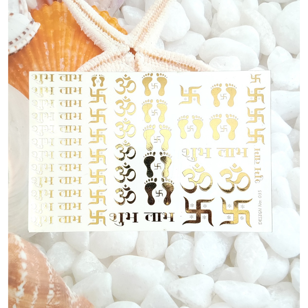 Diwali Embossed Sticker sheet A5 - D3