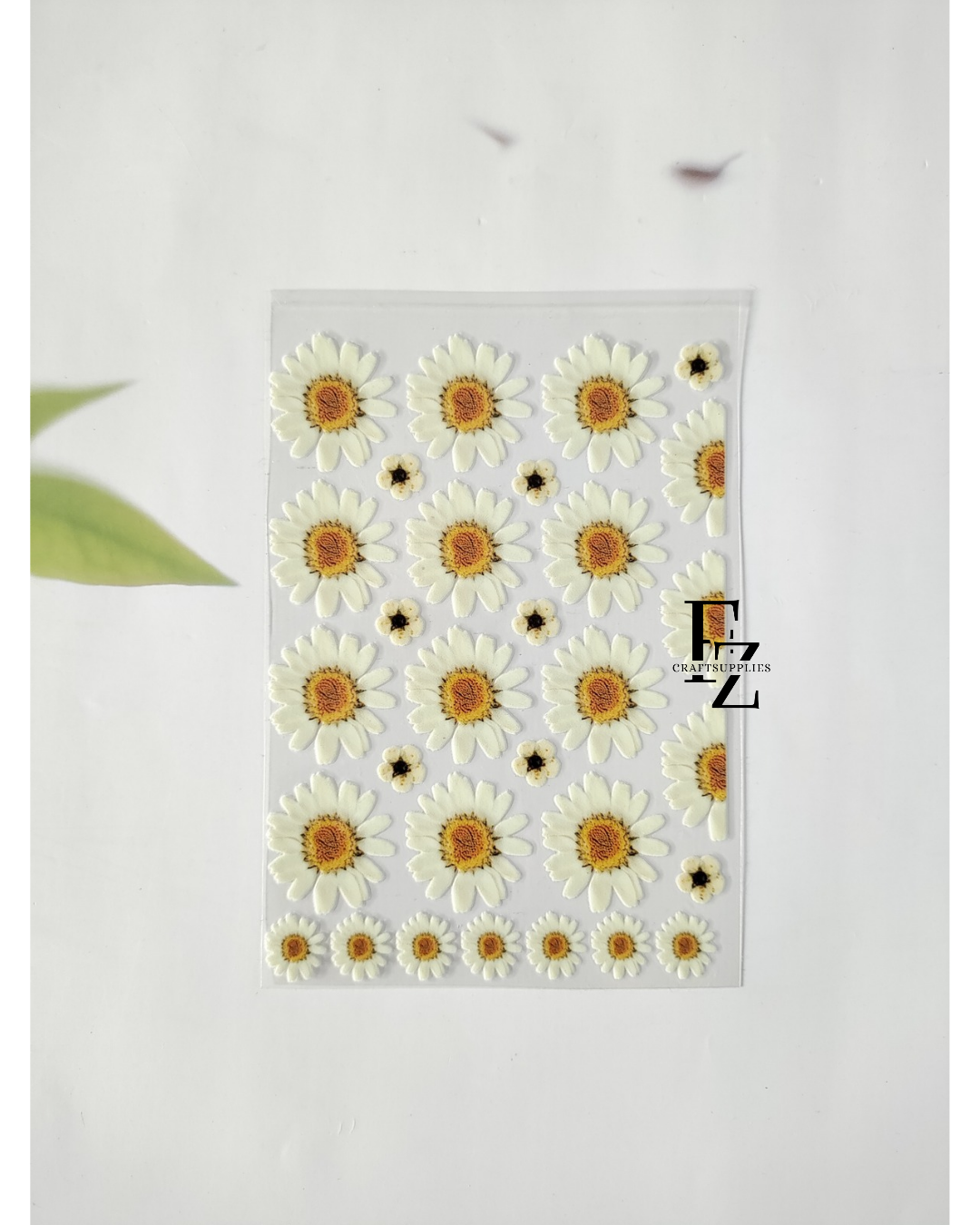 Half White Daisy Peel off Sticker