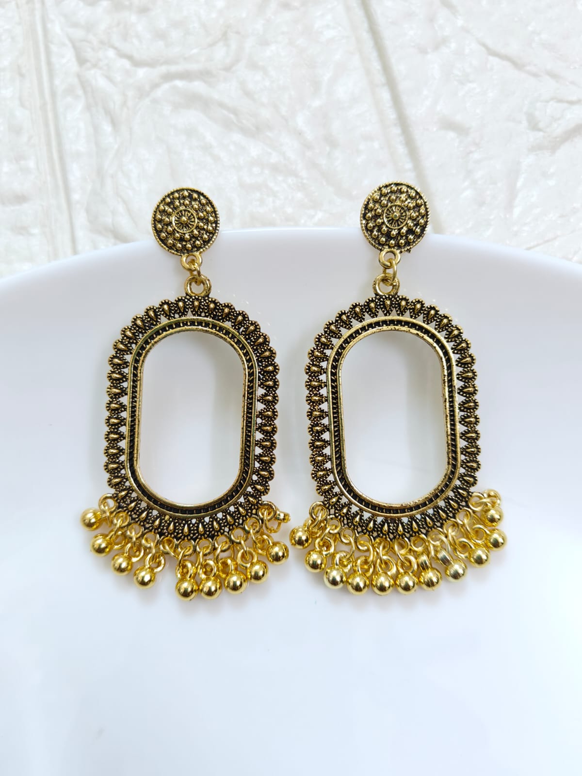 Oval Gold Jhumka Base