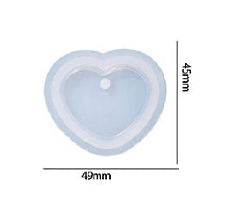 Heart Border Keychain Mould