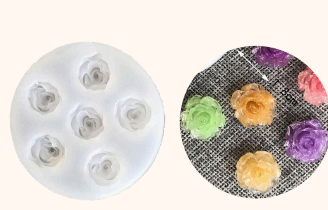 6 Cavity Small Rose Mould