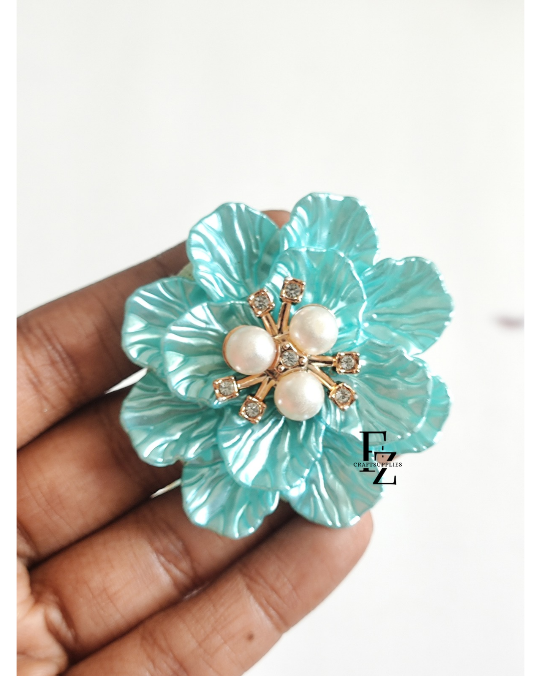 Acrylic Petal Flowers Blue - 1 Piece