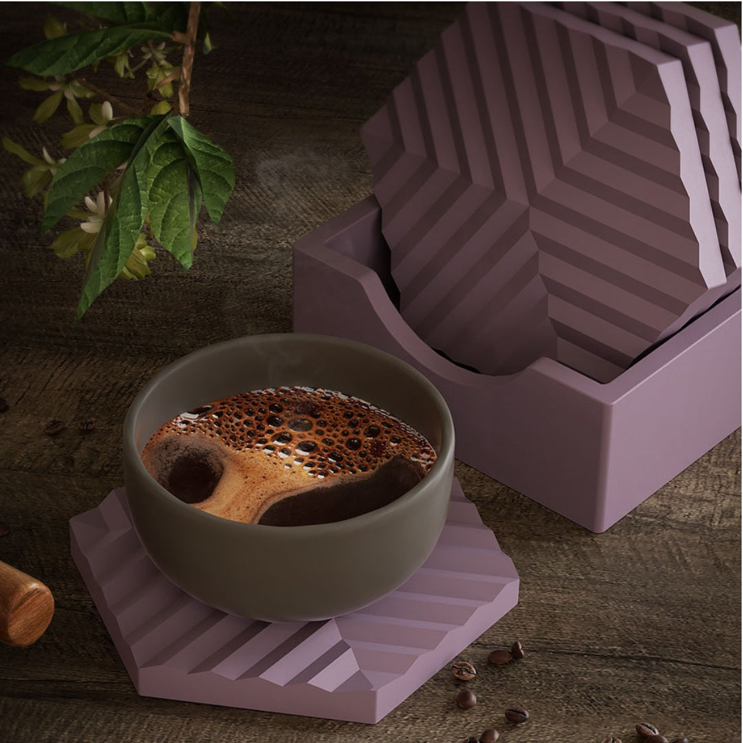 Hexagon Striped Coaster Mould