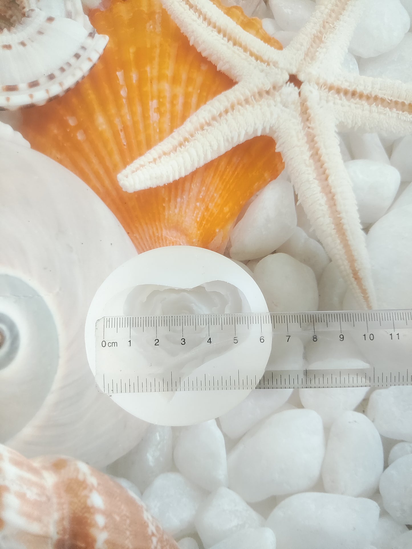 Heart Shape Rose Flower Candle Mould