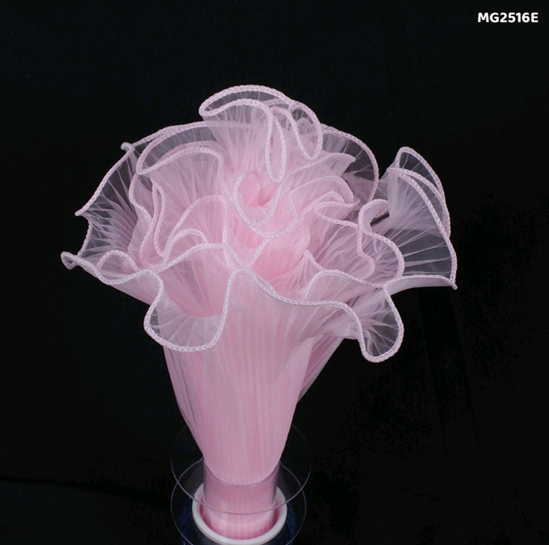 Pink Wrinkled Net Wrapping