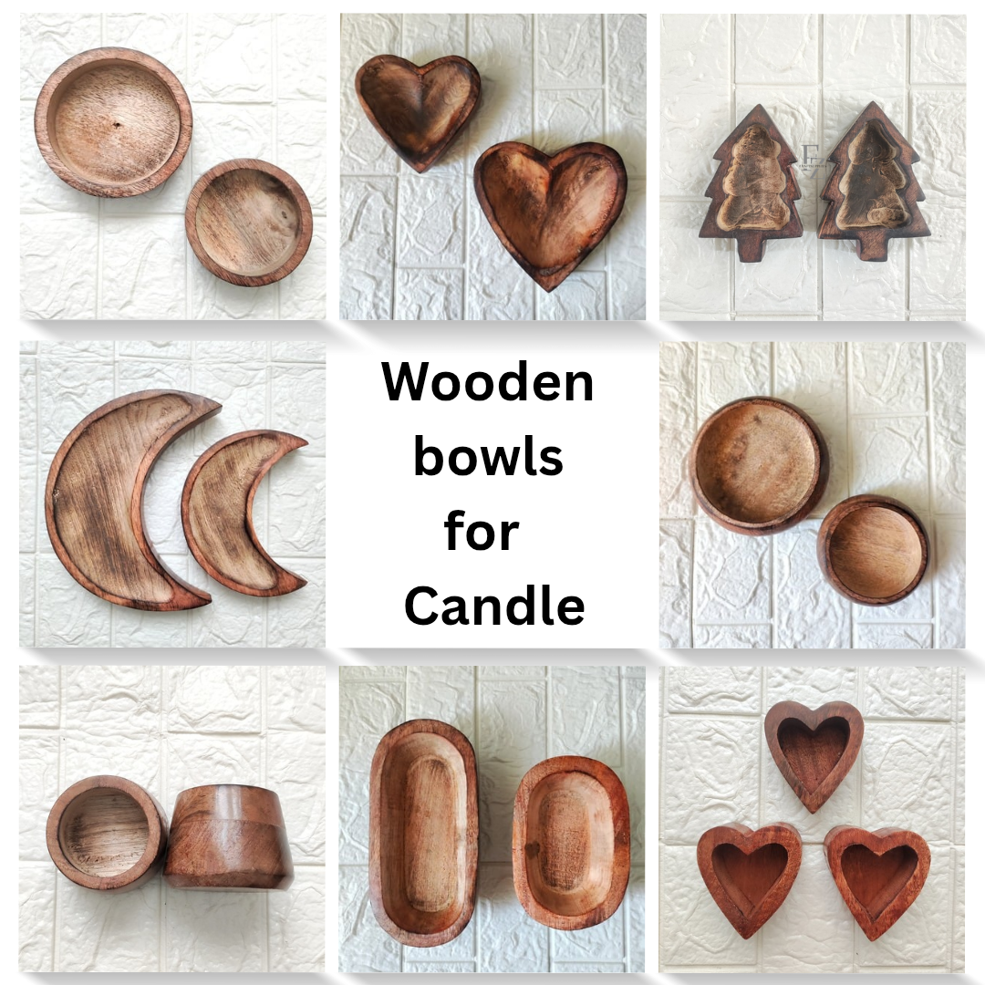 Candle Wooden Bowls