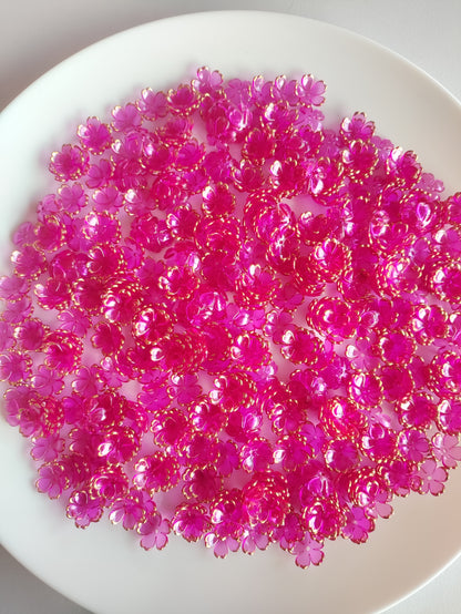 Acrylic Flower Transparent Rani Pink