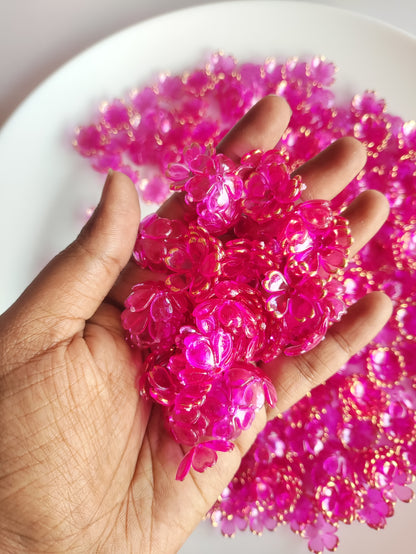 Acrylic Flower Transparent Rani Pink