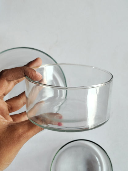 Transparent Glass Candle Bowl - Set of 3 Sizes