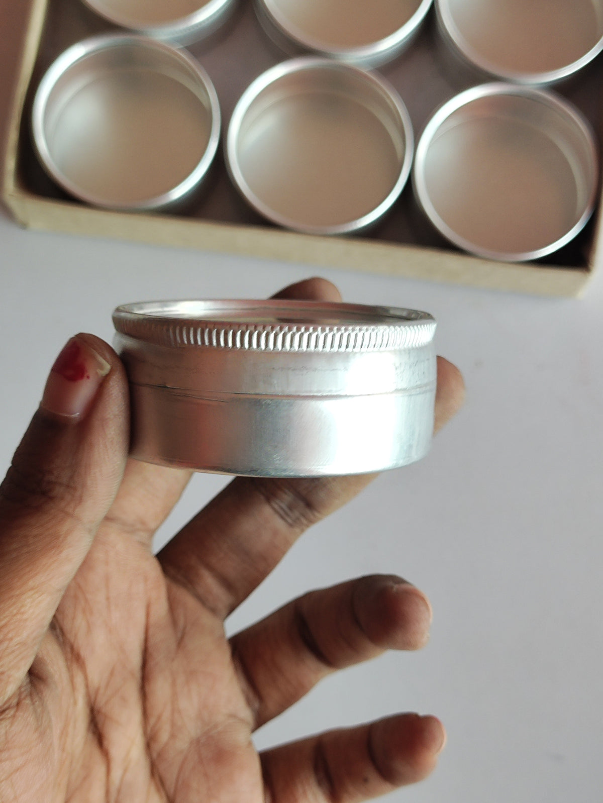 Aluminium Tin Jar with Acrylic Top