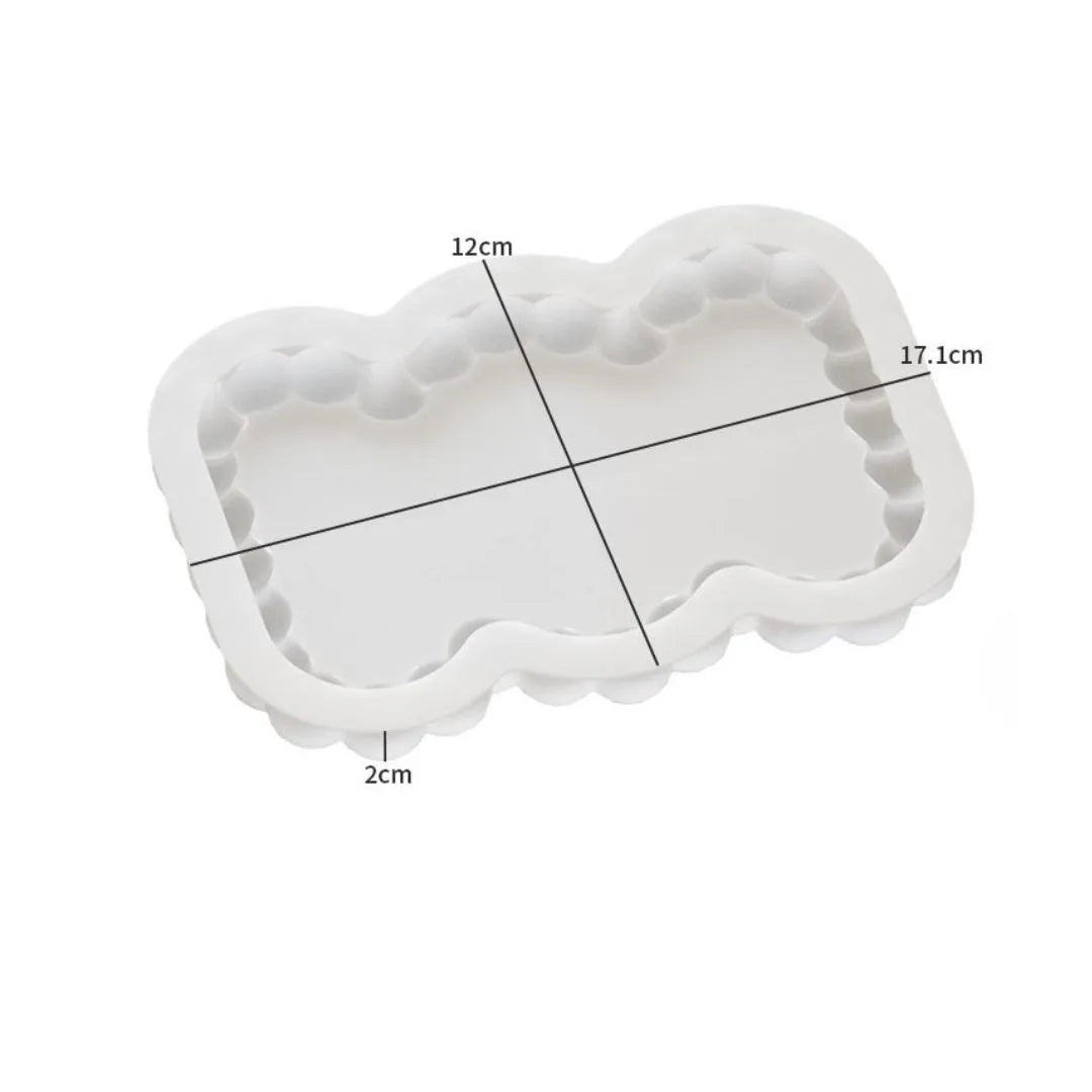 Uneven Rectangular Bubble Coaster or Tray Mould