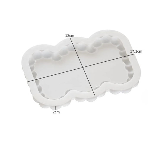 Uneven Rectangular Bubble Coaster or Tray Mould
