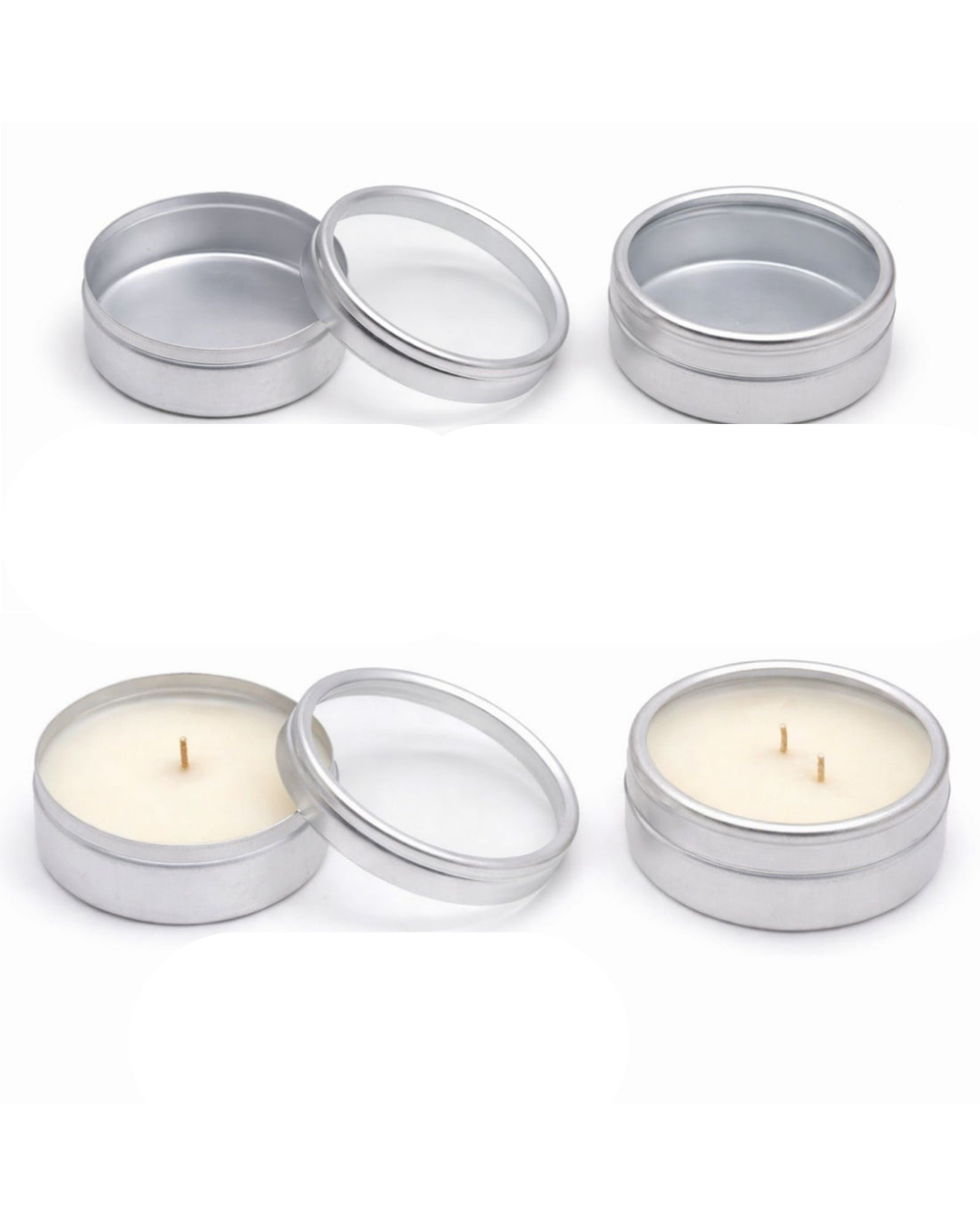 Aluminium Tin Jar with Acrylic Top