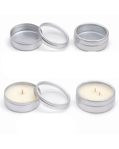 Aluminium Tin Jar with Acrylic Top