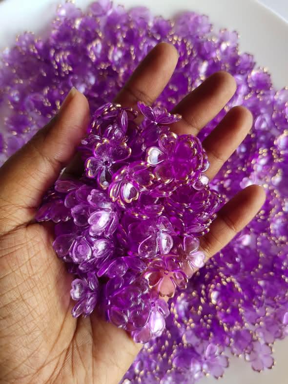 Acrylic Flower Transparent Violet
