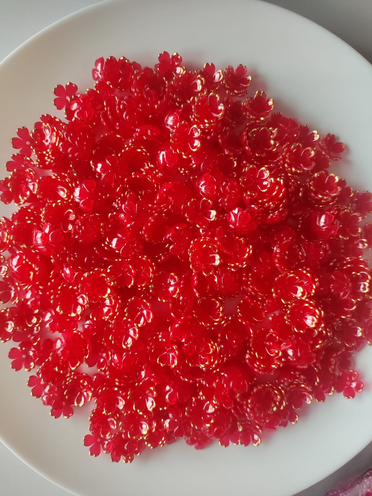 Acrylic Flower Translucent Red