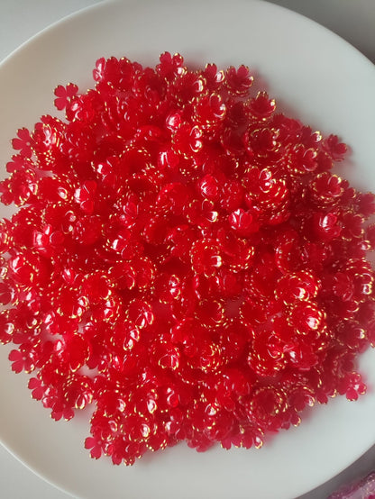 Acrylic Flower Translucent Red
