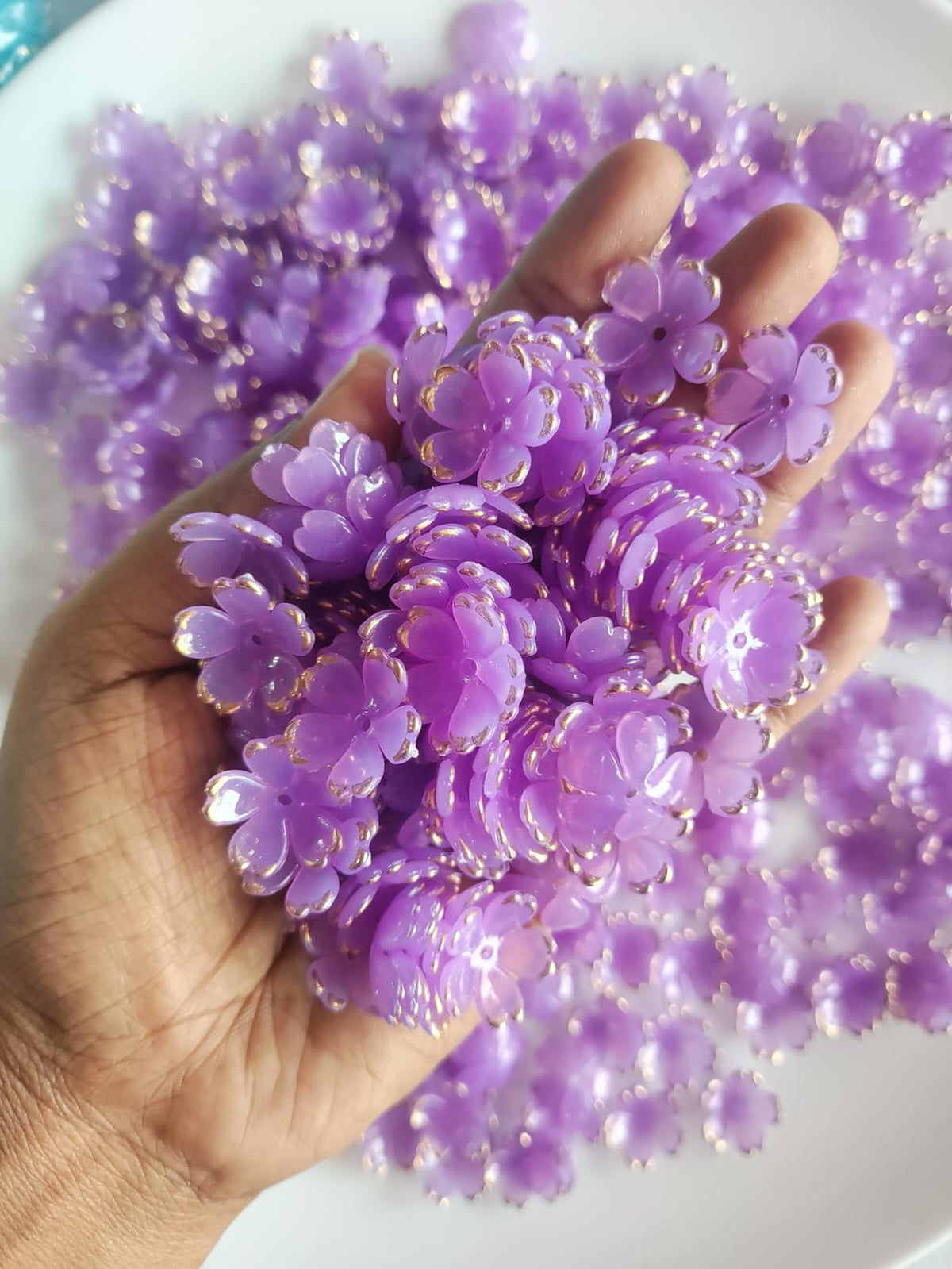 Acrylic Flower Translucent Purple