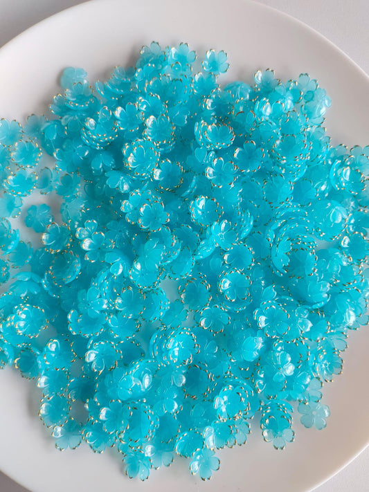 Acrylic Flower Translucent Blue - 20g