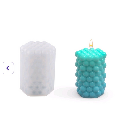 Hexagon Bubble Candle Mould