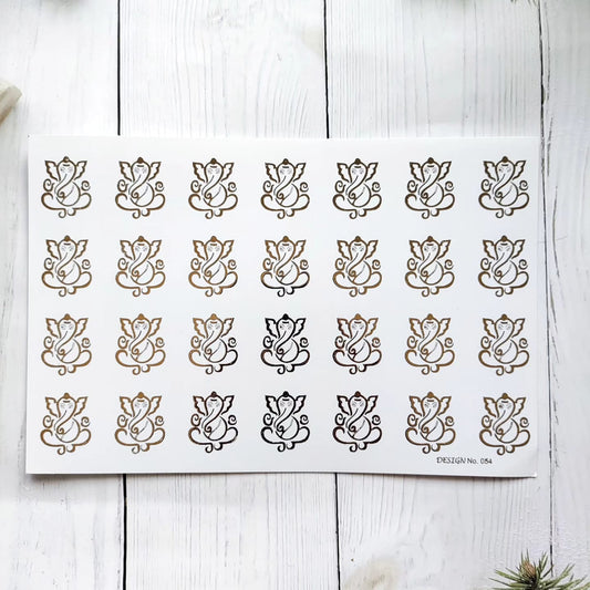 Ganeshji Embossed Sticker Sheet A5 - D26