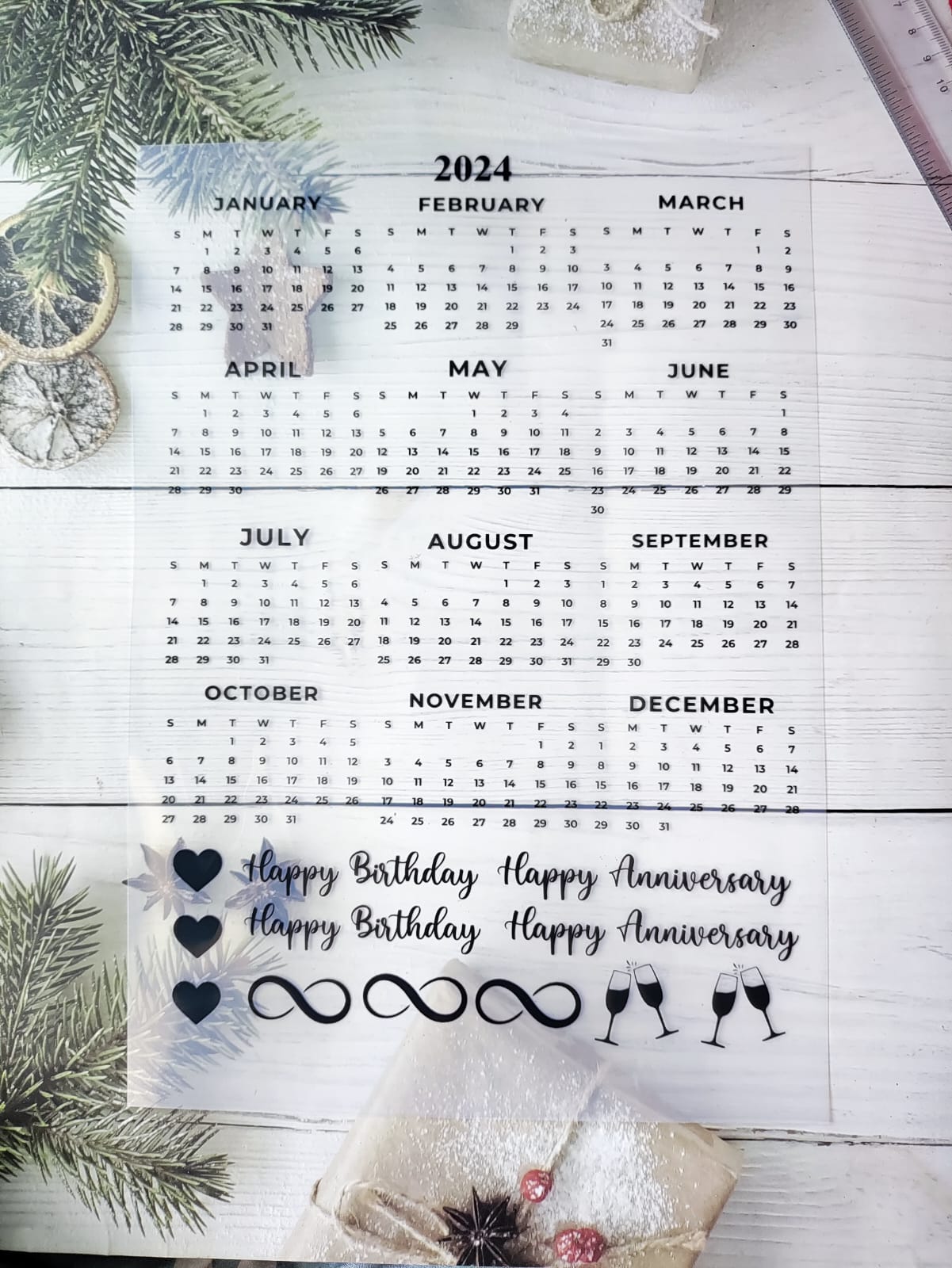 Calendar Insert Sheet Design 5 - A4