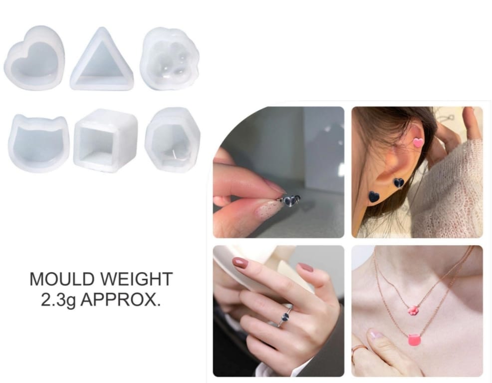 6 Pcs Mini Ear Stud Mould