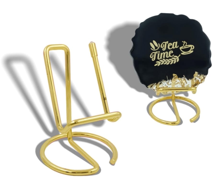 4 Inch Gold Twisted Line Display Stand