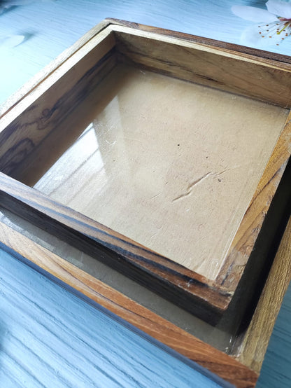 Teakwood Floating Frame with Acrylic Base