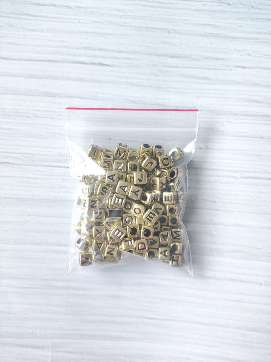 Alphabet Beads - Gold