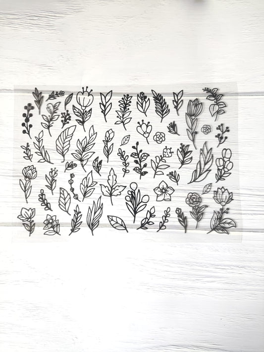 Flower OHP/ Transparent Sheet A4 - D05