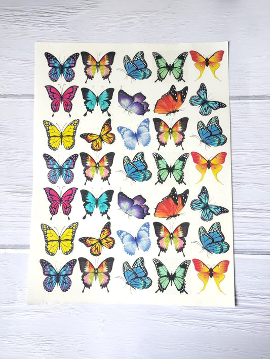 Butterfly Sticker Sheet A4 - D13