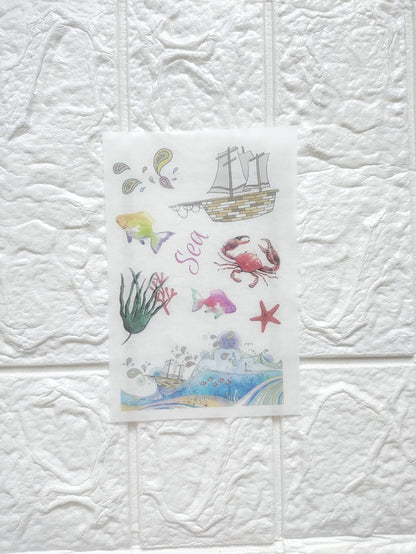 Sea Sticker Sheets - 6 Pcs